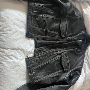 Danier men Black Leather Jacket